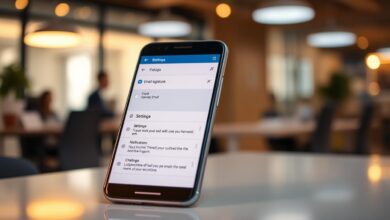 setup email profesional android