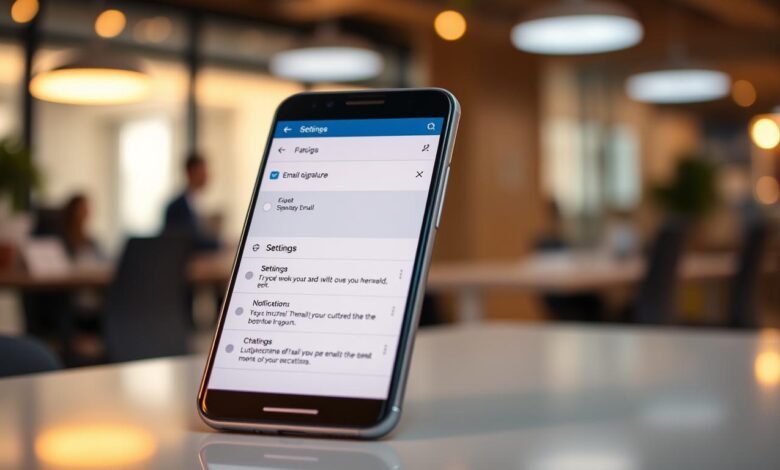 setup email profesional android